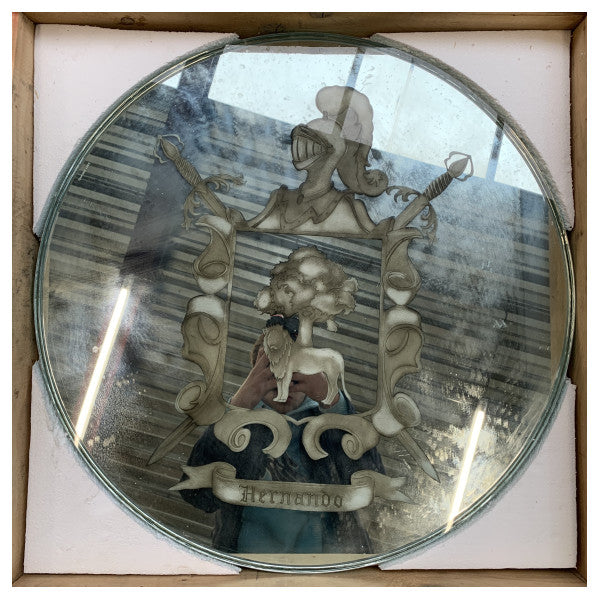 Морське кругле дзеркало 1200x600 мм - міцне вологостійке морське настінне дзеркало для корабельних інтер'єрів