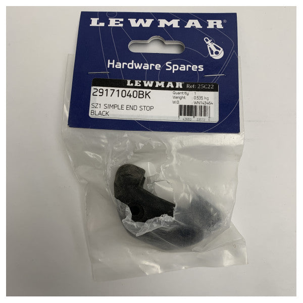 Lewmar 29171040BK storlek 1 spårvidd grundläggande ändstopp