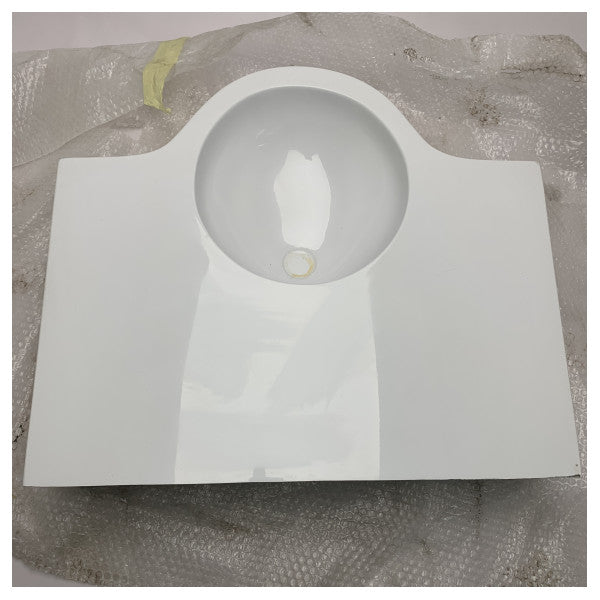 Modern White Composite Marine Sink for Ferretti 800 and Custom Line 100 � Durable, Compact & Weather-Resistant Bathroom Basin for Boats and Ships