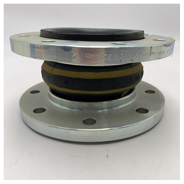Marine Grade Rubber Expansion Joint DN125 PN16 - Flexible & Corrosion-Resistant Pipe Connector