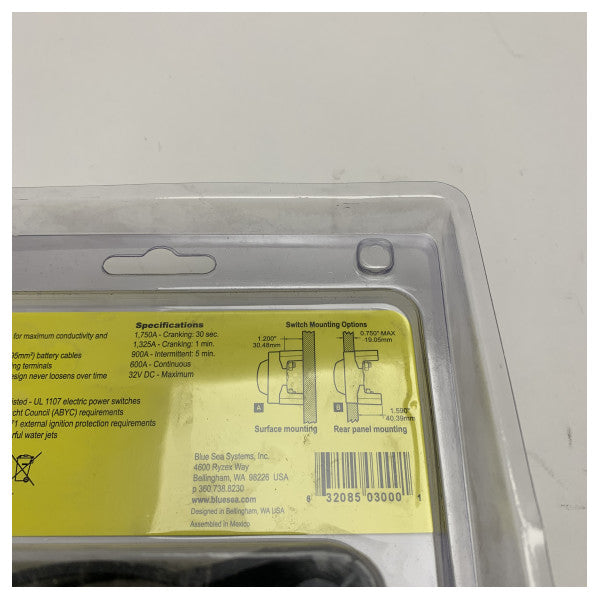 Превключвател за батерия на Blue Sea Systems от серия HD - 3000-BSS