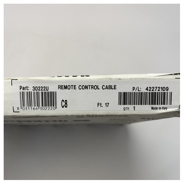 Cable de control remoto marino Ultraflex C8 30222U � Cable de control del motor de 17 pies duradero y resistente a la corrosión.