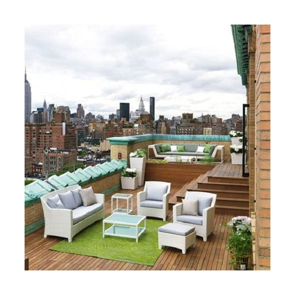 Плетений стілець Dedon Barcelona крейда - 027-001-083