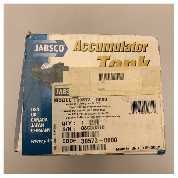 Акумулаторен резервоар Jabsco 1L с мембрана - 30573-0000