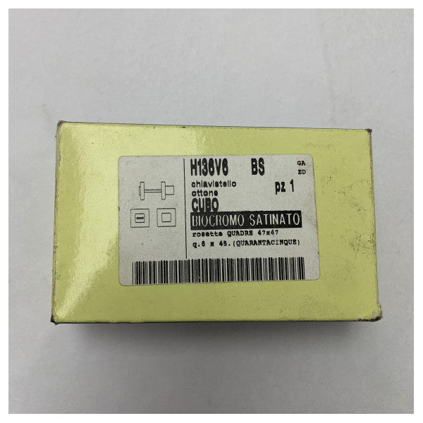 Olivari Kwadratowy zatrzask do drzwi łazienkowych Cubo H136V6 Zestaw odporny na korozję