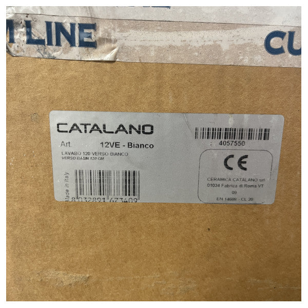Catalano 12VE Verso 120 Λευκό κεραμικό ναυτικό νιπτήρα - Ανθεκτικός & μοντέρνος ναυτικός νιπτήρας