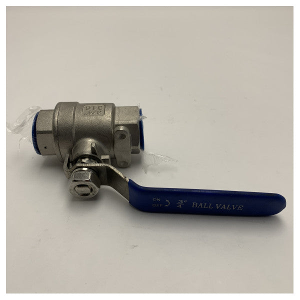 Vetus ステンレススチール製 3/4 インチ 51 mm ボールバルブ BV3/4 - 316-3/4