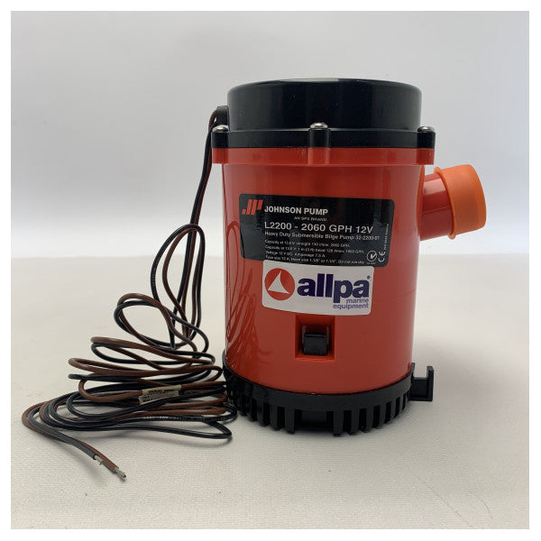 مضخة جونسون L2200 L2200 2200 GPH آسن 12 فولت - 66-32-2200-01