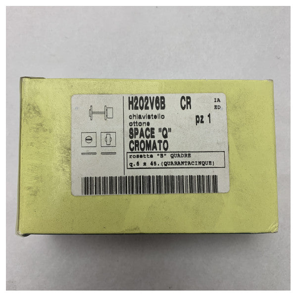 Olivari H202V6B-CR Verchromter Messing Türgriffknauf Set