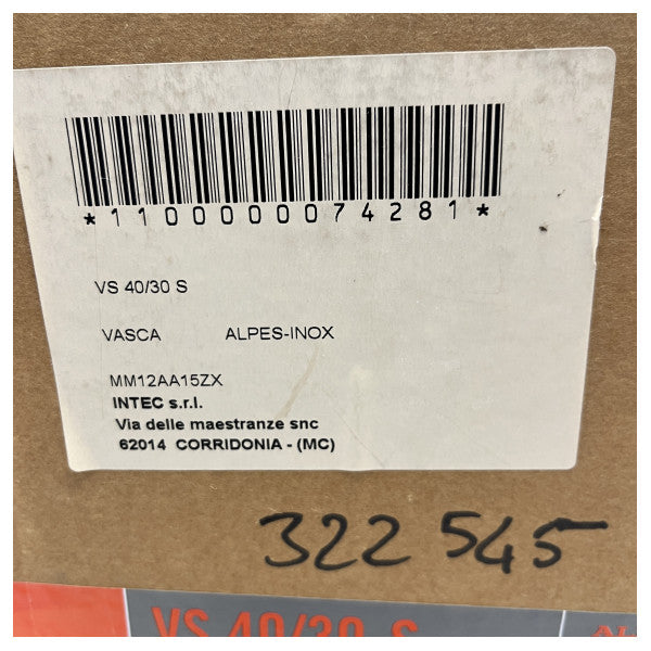 ALPES INOX VS-40/30-S Hochwertiges Edelstahl-Spülbecken für den dauerhaften Einsatz an Bord