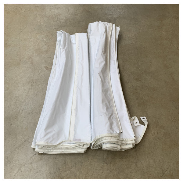 Besenzoni White Polyfabric Dual Soft Top Canvass for Ferretti F830 flybridge top fabric - 323988