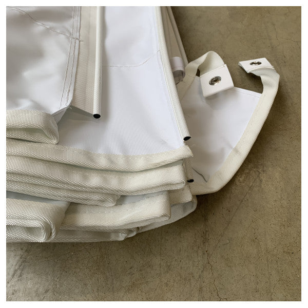 Besenzoni White Polyfabric Dual Soft Top Canvass for Ferretti F830 flybridge top fabric - 323988