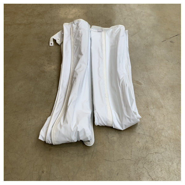 Besenzoni White Polyfabric Dual Soft Top Canvass for Ferretti F830 flybridge top fabric - 323988