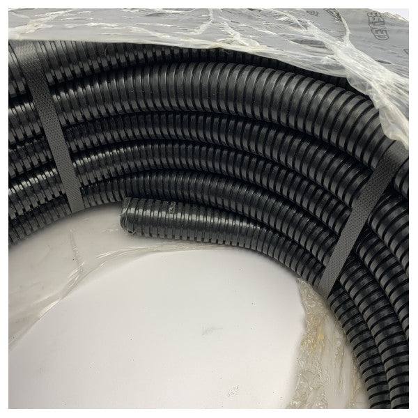 Gewiss Qualitativ hochwertiges, flexibles Marinekabelrohr - 32mm schwarz, UV- und salzwasserbeständig, 25m Rolle