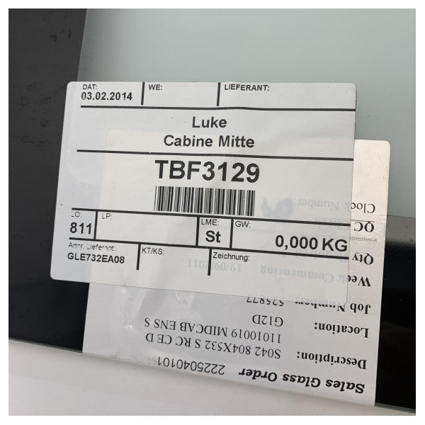 Marine Glass Window Panel TBF3129 with Matte Center for Boat or Cabin Renovation