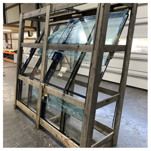 Resnic Fjord stainless steel curved sliding patio door with glass - TBF0559