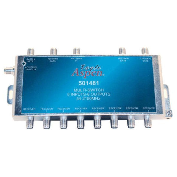 Mutiswitch satelitarny Aspan 501481 5x8 z zasilaczem