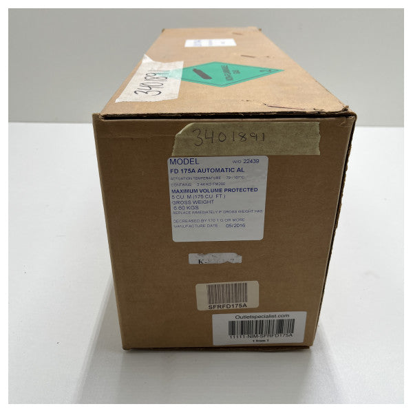 Αυτόματος πυροσβεστήρας αυτόματης απελευθέρωσης πυρκαγιάς Sea Fire NFD 175A - 512-293