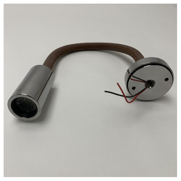 舶用LED読書灯クイックQL336オードリー昼光色-フレキシブルネック、クローム仕上げ、低電力1.5W