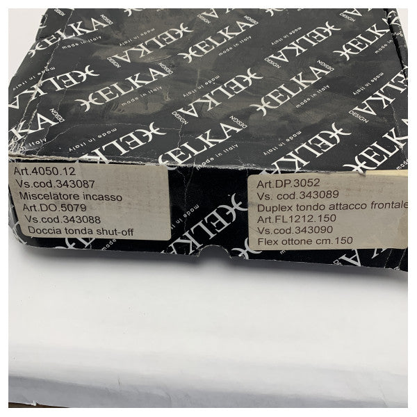 ELKA ART.4050 Polished Chrome Marine Shower Mixer - Durable, Compact Boat Faucet with Flexible Hoses