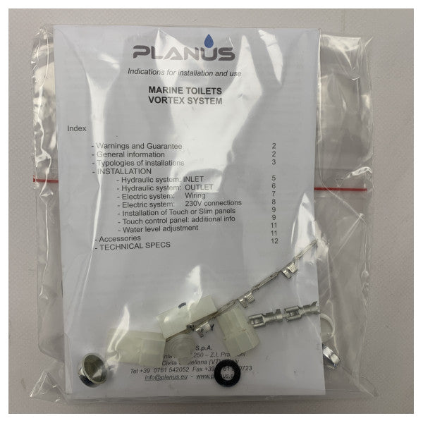 Planus Artic Plus taharet musluklu yüksek deniz tipi tuvalet 24V