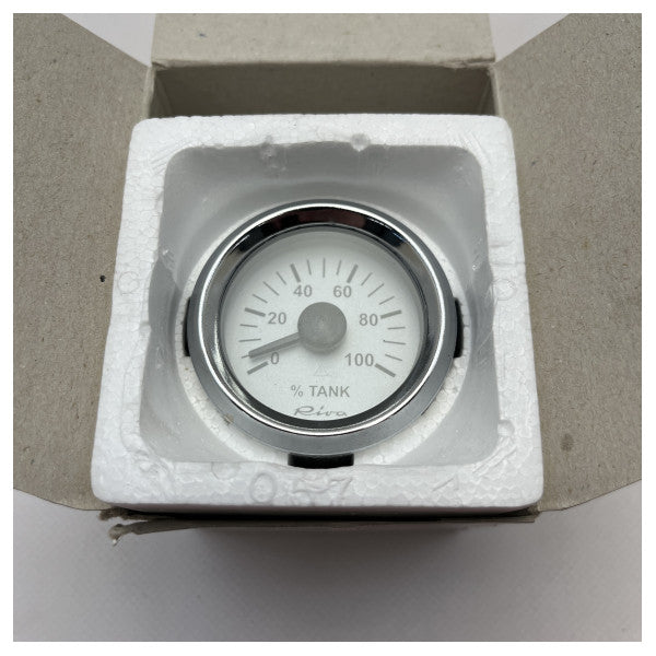 Riva Naphtha Marine Fuel Level Indicator 12V - 52mm Compatible with VDO Sensors - VSG20325/YRC
