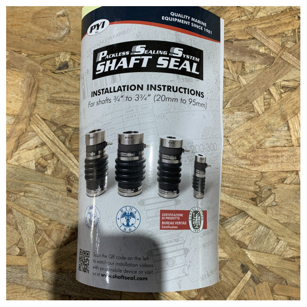 GRP Propeller Shaft System b' D45 mm Stainless Steel Shaft - Seal u Bearings - TMP0214