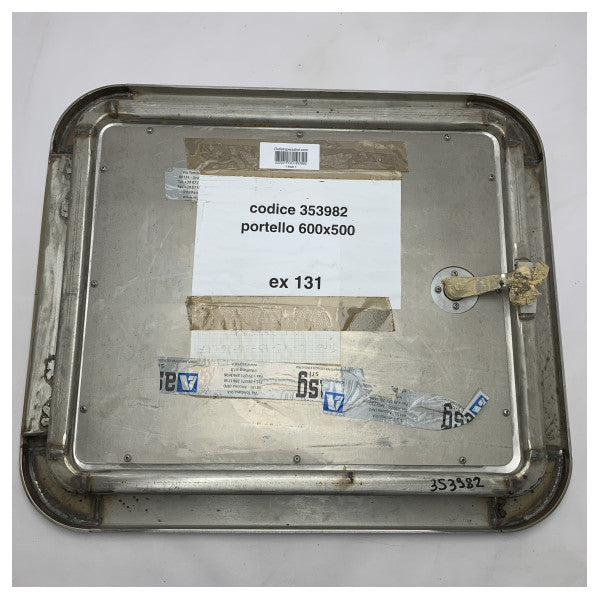 Edelstahl-Schiffsluke zum Öffnen 650x550mm mit Schloss - Langlebige, korrosionsbeständige Zugangsplatte für Boote und Schiffe