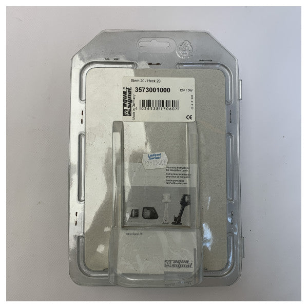 Rufowe światło nawigacyjne Aqua Signal serii 20 w kolorze czarnym - 3573001000