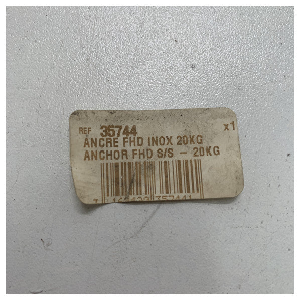 Plastimo 20 KG από ανοξείδωτο χάλυβα FHD άγκυρα - 35744