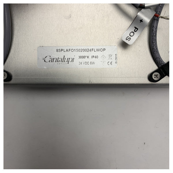 Cantalupi Marine Grade LED Panel 3000K Warm White 6W 24V Stainless Steel Indoor Lighting