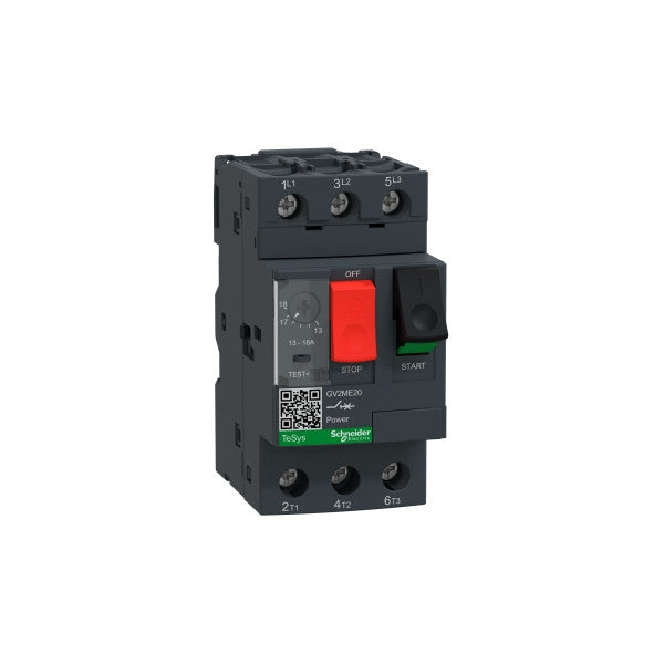 Schneider Electric Adjustable Motor Protection Switch GV2ME20 for Maritime and Industrial Use