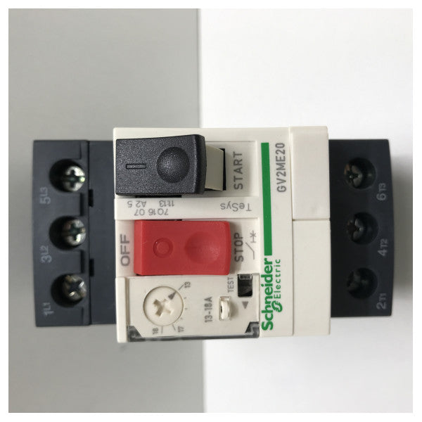 Schneider Electric Adjustable Motor Protection Switch GV2ME20 for Maritime and Industrial Use