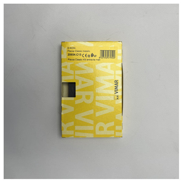 Vimar Eikon Classic 4M Μεταλλική πλάκα κάλυψης Ματ Ανθρακί - Ανθεκτική πρόσοψη διακόπτη και πρίζας Marine-Grade