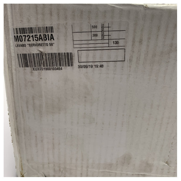 Antonio Lupi Servoretto50 lavabo rettangolare Ceramilux 50 x 38 x 13
