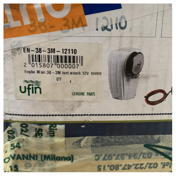 Бокова лебідка Engbo Maxi 38 1000 Вт | 12 В | лебідка з нержавіючої сталі | якірна лебідка - 38-3M-12110