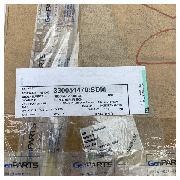 Volvo Penta 3803847 Engine Starter Motor 24V