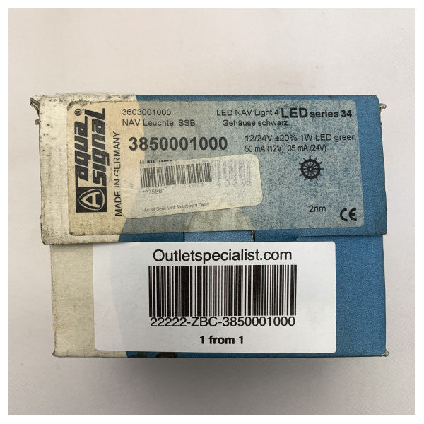 Aqua Signal seria 34 rufowe światło nawigacyjne LED czarne - 3852001000