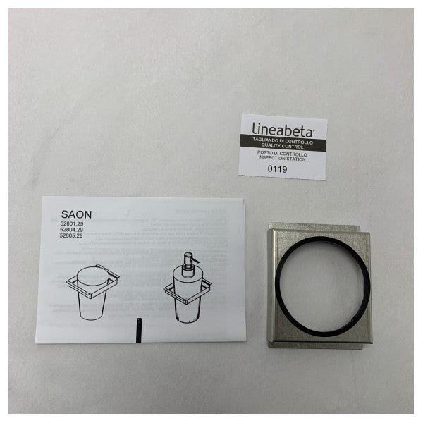 リネアベタマリングレードステンレススチールソープディスペンサー350ミリリットル - 52804.29