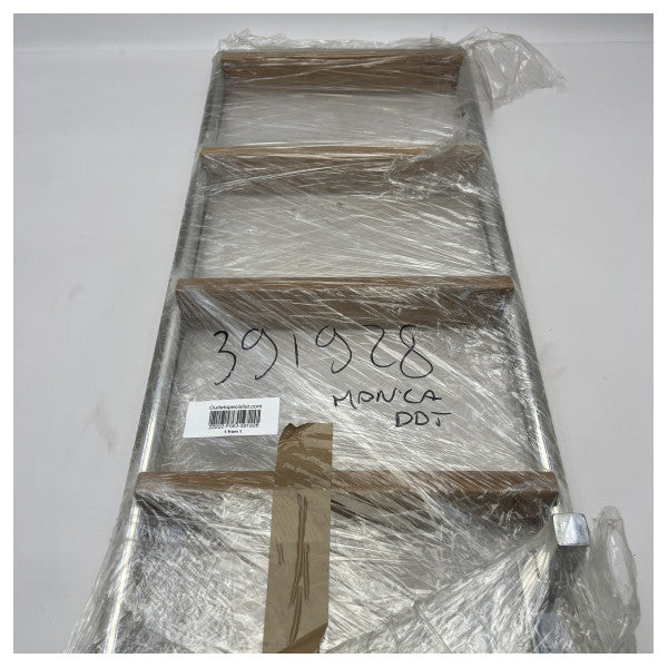 Riva Rival 56 scala di accesso per l'equipaggio a 5 gradini in acciaio inox 1000 x 400 mm con gradini in teak - 391928