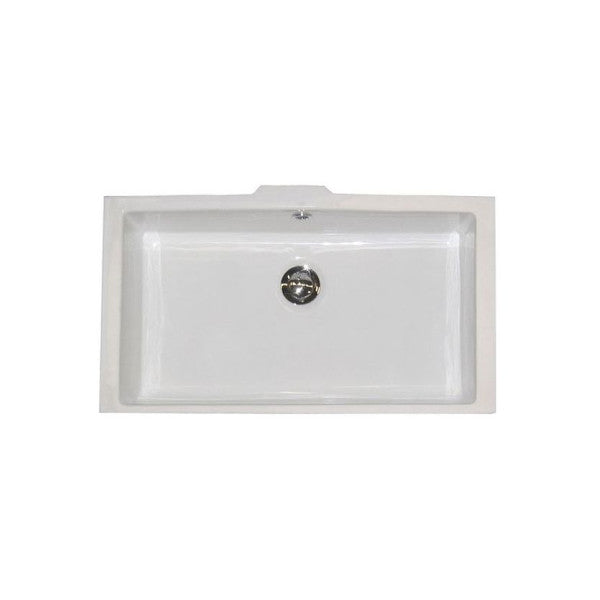 Scarabeo Ceramic Undermount Sink 50cm White - Durable Marine-Grade Kitchen and Bathroom Basin