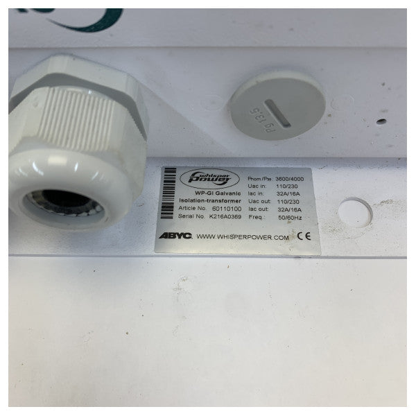 Whisper Power WP-GI 3600VA 16A Galvanisk Isolator Marine Transformer - 60110100