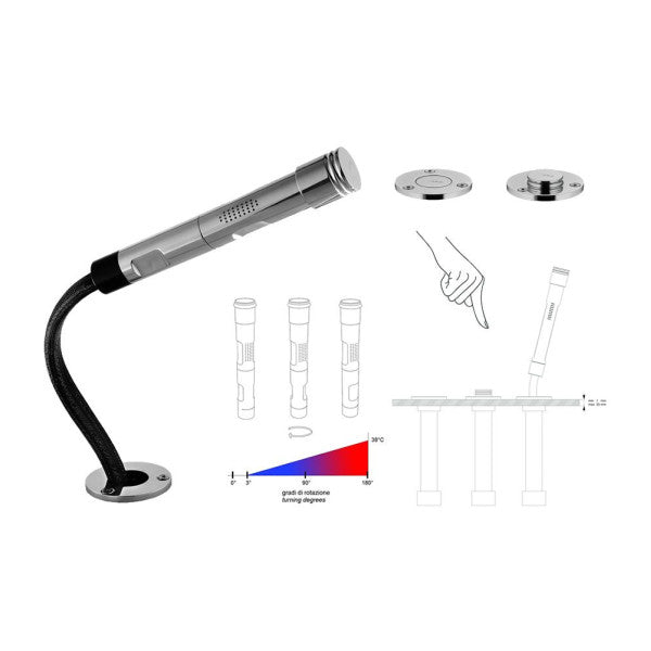 دش سطح السفينة المنبثق من الفولاذ المقاوم للصدأ من Elka DO.2017 - DO.2017AISICP