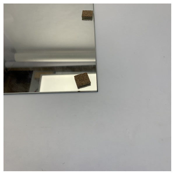 マリンミラー 375x605mm シルバークリスタルガラス、4mmの防腐EMZコーティング付き