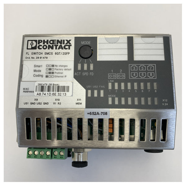 MTU X00E50210682 FL Verkkokytkin kuituoptiikkakaapelille - SMCS 6GT/2SFP