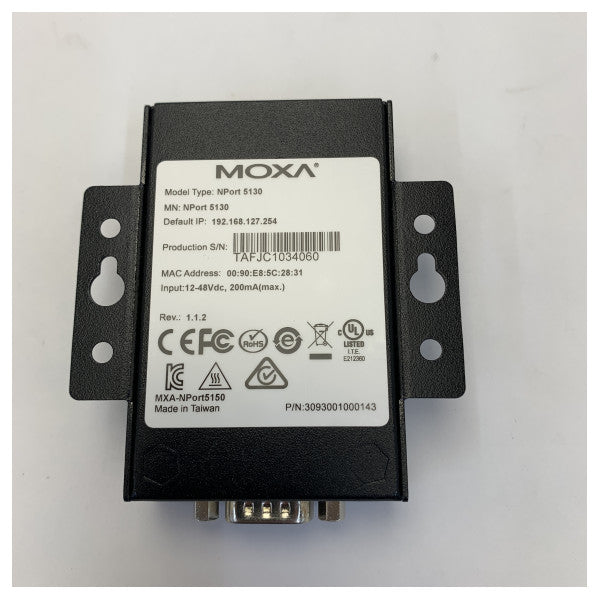 Moxa NPort 5130 serielt enhetsserver for maritim RS-422/485 til Ethernet-nettverk