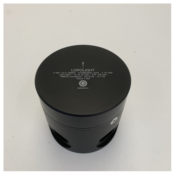 Lopolight 300-008-PRO Horisontal styrbord side navigasjonslys svart 2nm 12/24V