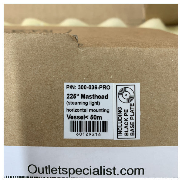 Lopolight 300-036-PRO LED mastetop 225 grader hvitt navigasjonslys 5nm - 12/24V