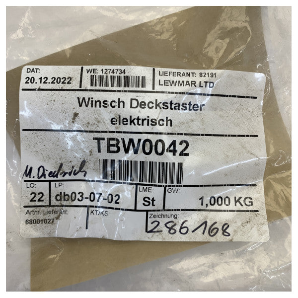 Lewmar SX Elettriku Winch Deck Switch Iswed - 68001027