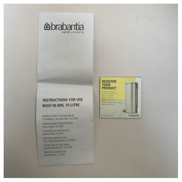Brabantia 10 litros de Built -in | Construir -en basura - 39 52 46